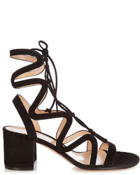 Gianvito Rossi Lace Up Suede Sandals