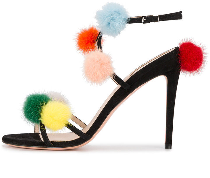 fendi pom pom shoes