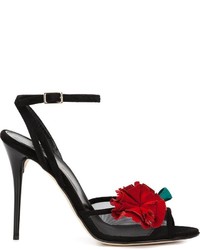 Oscar de la Renta Flower Detail Sandals