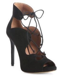 Tabitha Simmons Reed Suede Lace Up Sandals