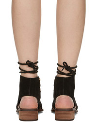 See by Chloe See By Chlo Black Suede Lace Up Sandals