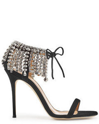 Giuseppe Zanotti Suede Sandals With Crystals