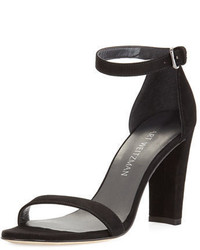 Stuart Weitzman Walkway 90mm Suede Ankle Wrap Sandal