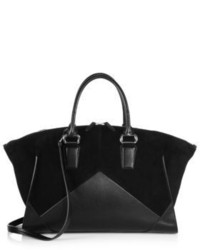 Narciso Rodriguez Claire Leather Suede Zip Satchel