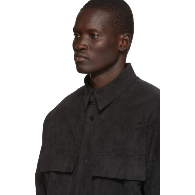 Fear Of God Black Ultrasuede Shirt, $995 | SSENSE | Lookastic