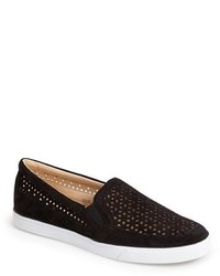 Nine West Banter Perforated Suede Slip On Sneaker