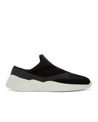 Essentials Black Laceless Backless Sneakers