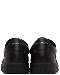 Acne Studios Black Leather Slip On Sneakers