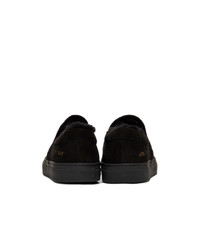 Woman by Common Projects Black Shearling Slip On Sneakers