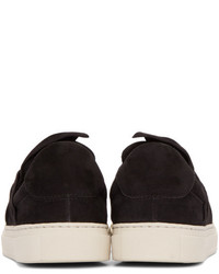 Ports 1961 Black Suede Bow Slip On Sneakers