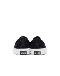 Converse Black Suede One Star Cc Slip On Sneaker