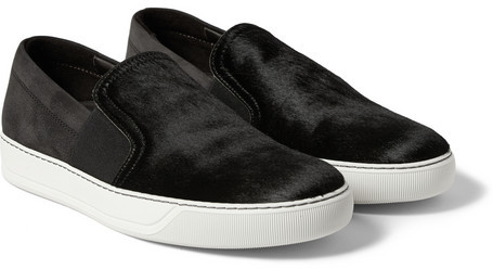 Lanvin Calf Hair And Suede Slip On 