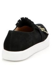 Kate Spade New York Courtney Suede Fringed Slip On Sneakers