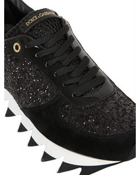 Dolce & Gabbana 20mm Capri Glitter Suede Sneakers