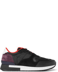 Givenchy Active Panelled Mesh Leather And Suede Sneakers