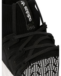 adidas Tubular Printed Primeknit Suede Sneakers