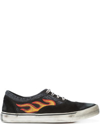 Palm Angels Distressed Flame Sneakers