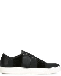 Lanvin Two Tone Lace Up Sneakers