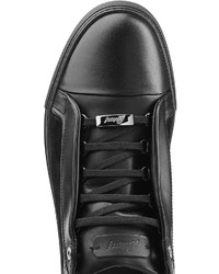 Brioni Leather Sneakers With Suede