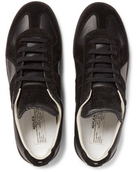 Maison Margiela Replica Leather And Suede Sneakers