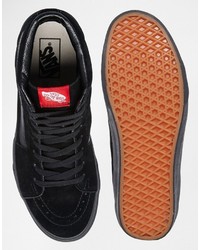 Vans Sk8 Hi Suede Sneakers In Black Vd5ibka