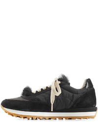 Brunello Cucinelli Sneakers With Suede And Fur