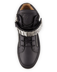 Giuseppe Zanotti Stan Suede Leather Mid Top Sneakers