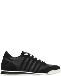 DSQUARED2 Striped Nylon Suede Sneakers