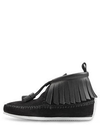 Rag & Bone Suede Moccasin Sneakers With Leather