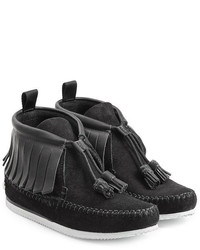 Rag & Bone Suede Moccasin Sneakers With Leather