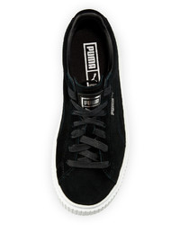Puma Suede Platform Lace Up Sneaker Black