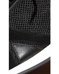 Burberry The Field Sneaker In Suede And Mesh