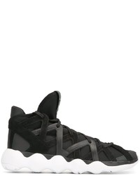 Y-3 Strappy Scalloped Sole Sneakers