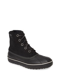 Black Suede Snow Boots