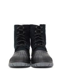 Diemme Black And Grey Suede Anatra Boots