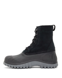 Diemme Black And Grey Suede Anatra Boots