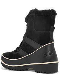 Sorel Tivoli Iitm Waterproof Suede And Leather Boots Black