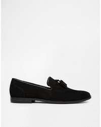 Asos Brand Loafers In Faux Suede
