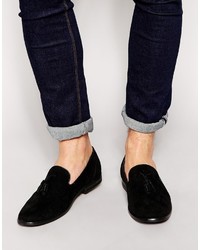 Asos Brand Loafers In Faux Suede
