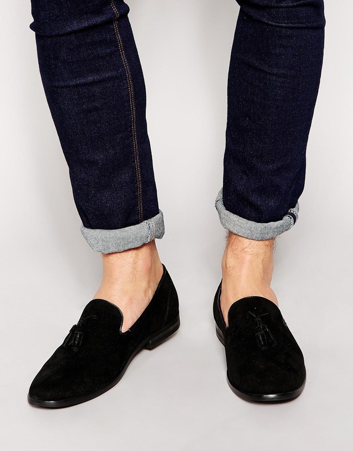 Asos Brand Loafers In Faux Suede, $45 | Asos | Lookastic