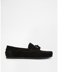 Asos Brand Tassel Loafers In Suede