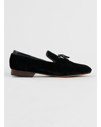 Topman House Of Hounds Black Suede Tassel Loafers