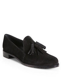 Stuart Weitzman Guido Suede Tassel Loafers