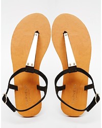 Carvela Black Kindred Flat Sandals