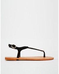 Carvela Black Kindred Flat Sandals