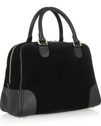 Loewe Amazona 75 Large Suede And Leather Tote