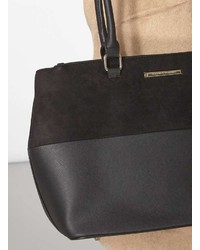 Black Double Zip Tote Bag