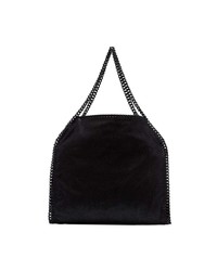 Stella McCartney Black Falabella Chain Detail Faux Leather Shoulder Bag