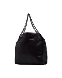Stella McCartney Black Falabella Chain Detail Faux Leather Shoulder Bag
