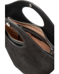 Elizabeth and James Market Small Leather And Suede Tote Black